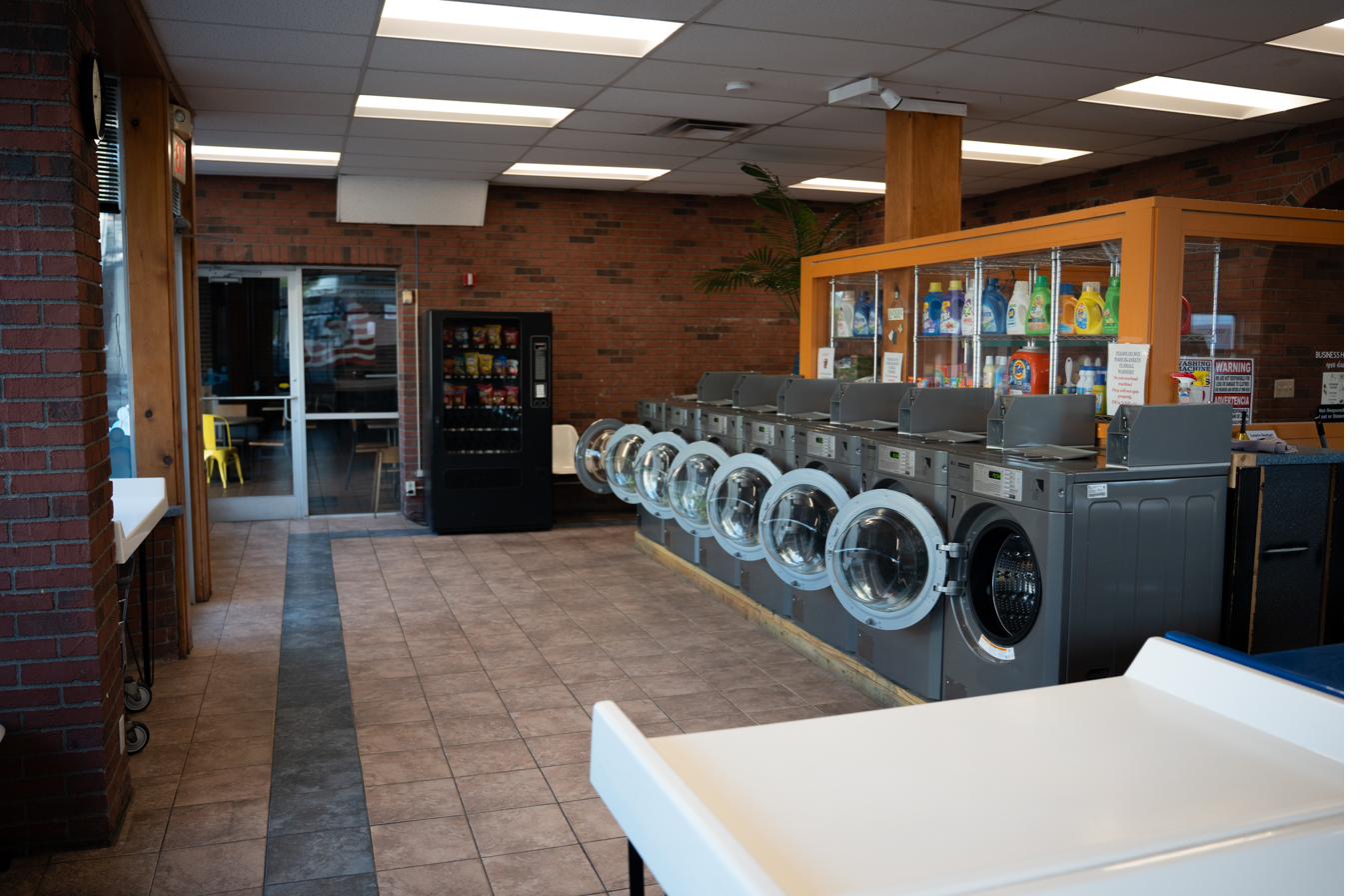 Brand new LG commercial washing machines at Highland Laundromat
